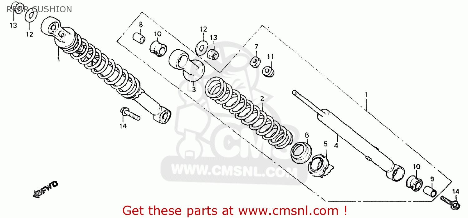 REAR CUSHION MT50S 1984 (E) ENGLAND