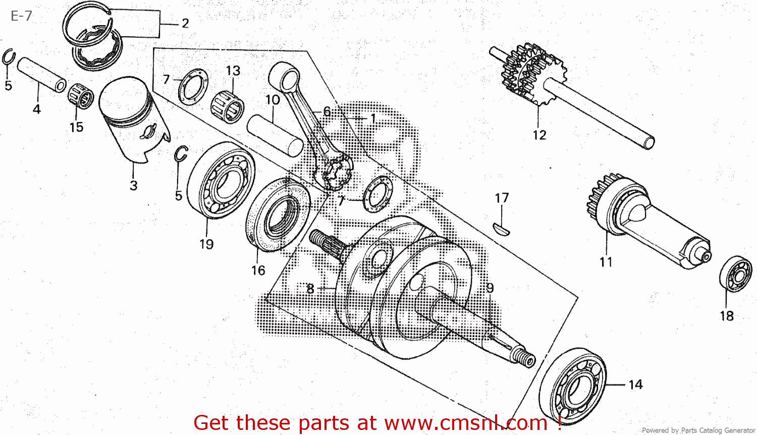 Honda MT50S 1985 (F) NETHERLANDS E-7 - buy E-7 spares online