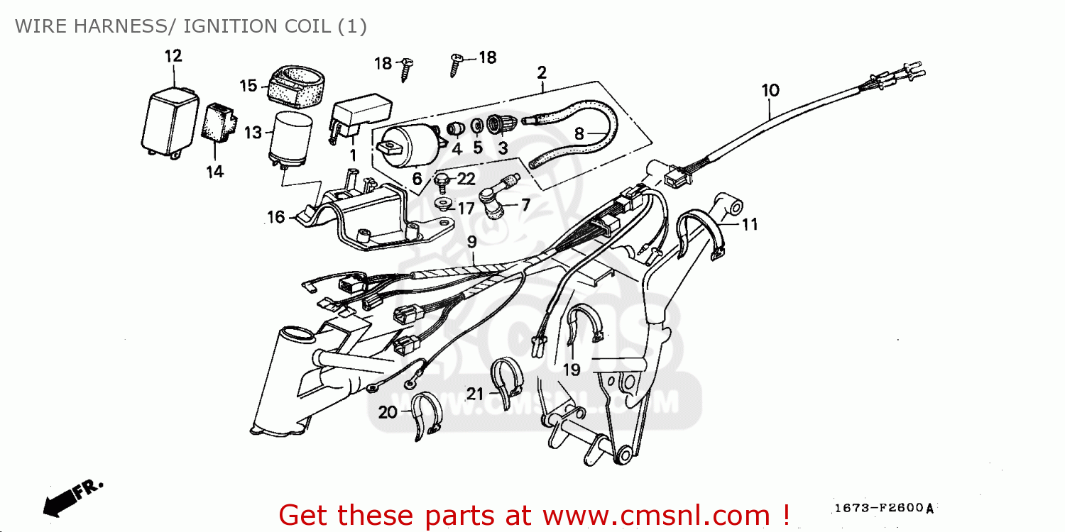 Honda MT50S 1990 (L) BELGIUM WIRE HARNESS/ IGNITION COIL (1) - buy WIRE