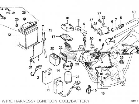 Honda MTX125RW 1990 (L) ENGLAND parts lists and schematics