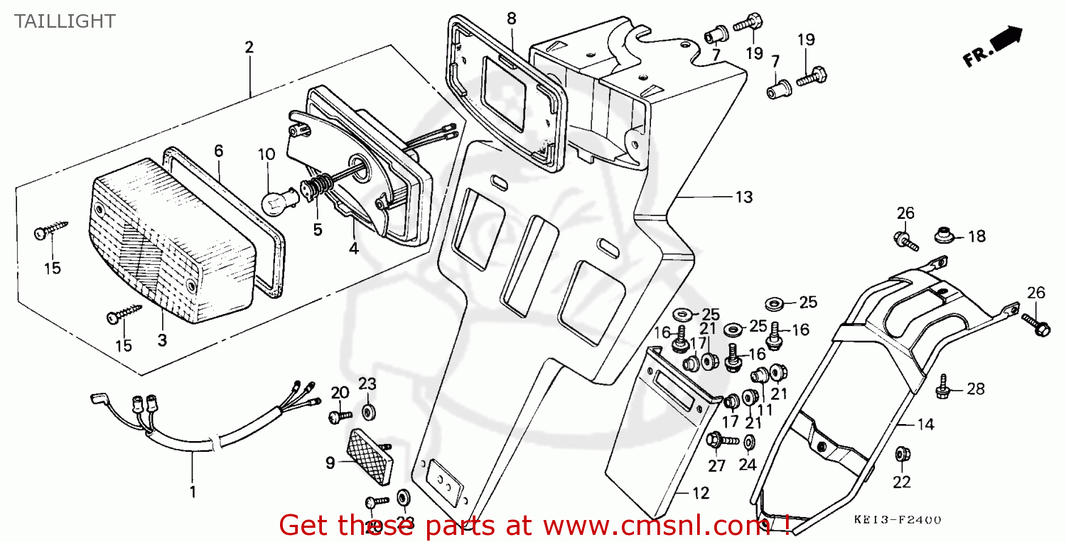 Honda MTX200RW 1985 (F) ENGLAND TAILLIGHT - buy TAILLIGHT spares online