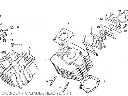 CYLINDER - CYLINDER HEAD (E,G,H) - MTX50S 1985 (F) NETHERLANDS