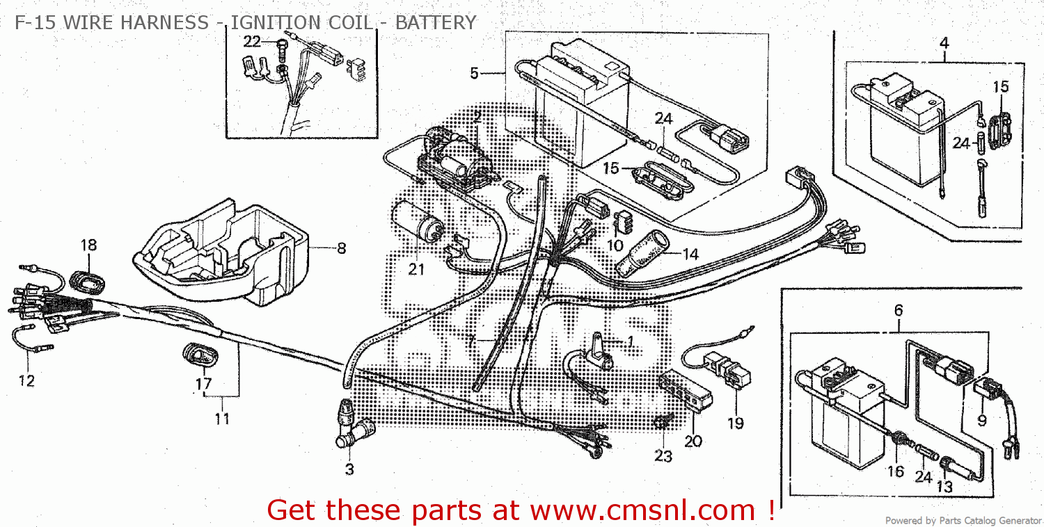 Honda NC50K1 U.S.A F-15 WIRE HARNESS - IGNITION COIL - BATTERY - buy F