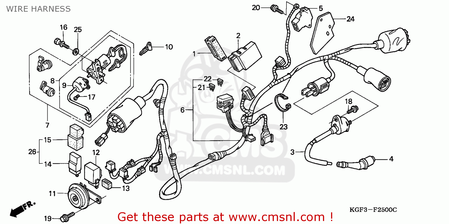 Honda NES150 2003 (3) EUROPEAN DIRECT SALES WIRE HARNESS - buy WIRE ...