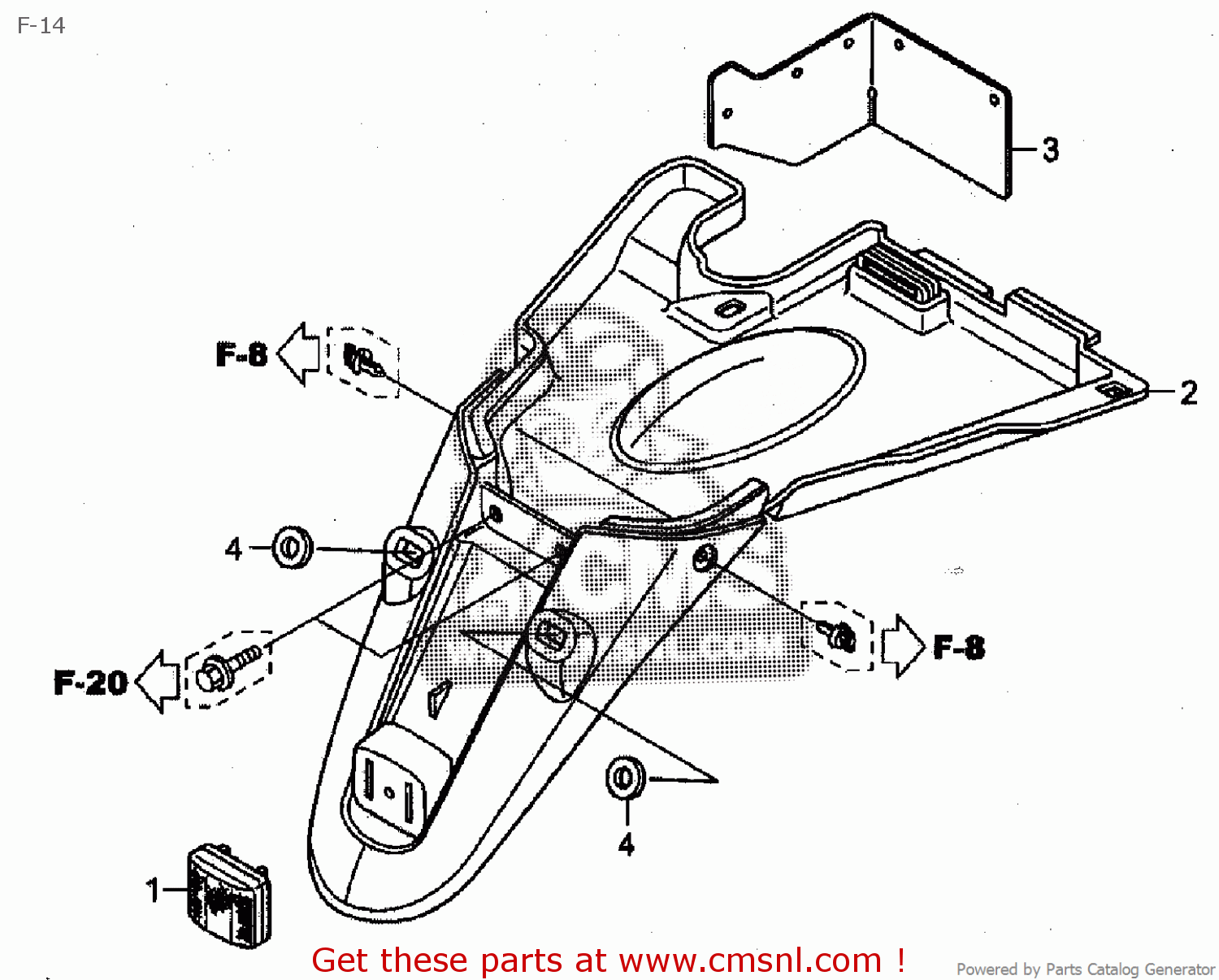 Honda NFS501SH TODAY 2010 (A) JAPAN AF67130 F14 buy F14 spares online