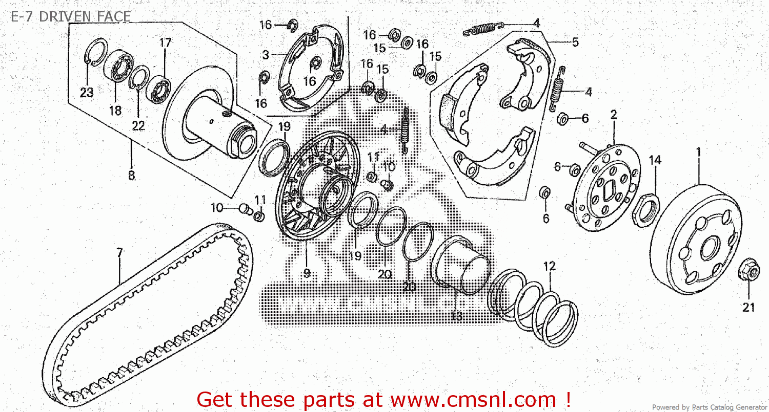 Honda NH80MD 1983 (D) E-7 DRIVEN FACE - buy E-7 DRIVEN FACE spares online