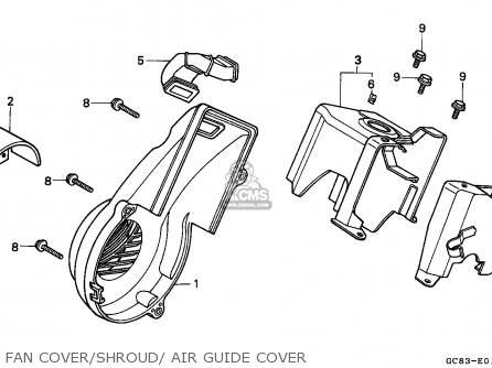 FAN COVER/SHROUD/ AIR GUIDE COVER - NH80MD LEAD 1993 (P) ENGLAND MPH