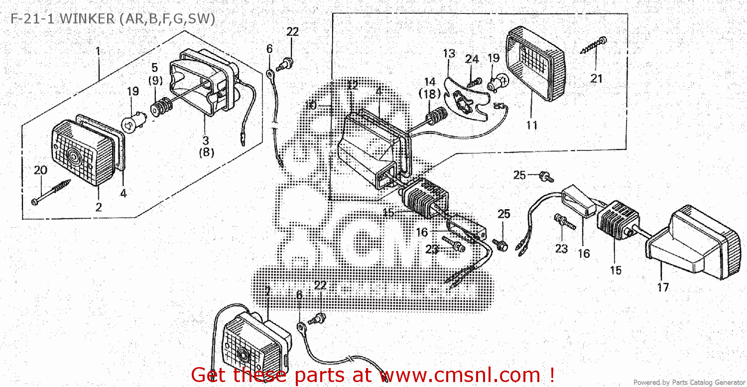 Honda NH80MS 1983 (D) F211 WINKER (AR,B,F,G,SW) buy F211 WINKER