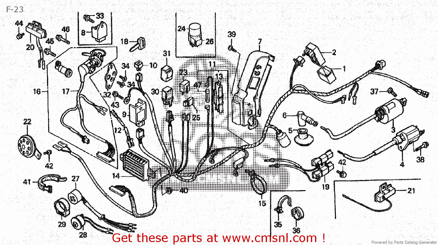 Honda NJ50MD GYRO X 1983 (D) F-23 - buy F-23 spares online