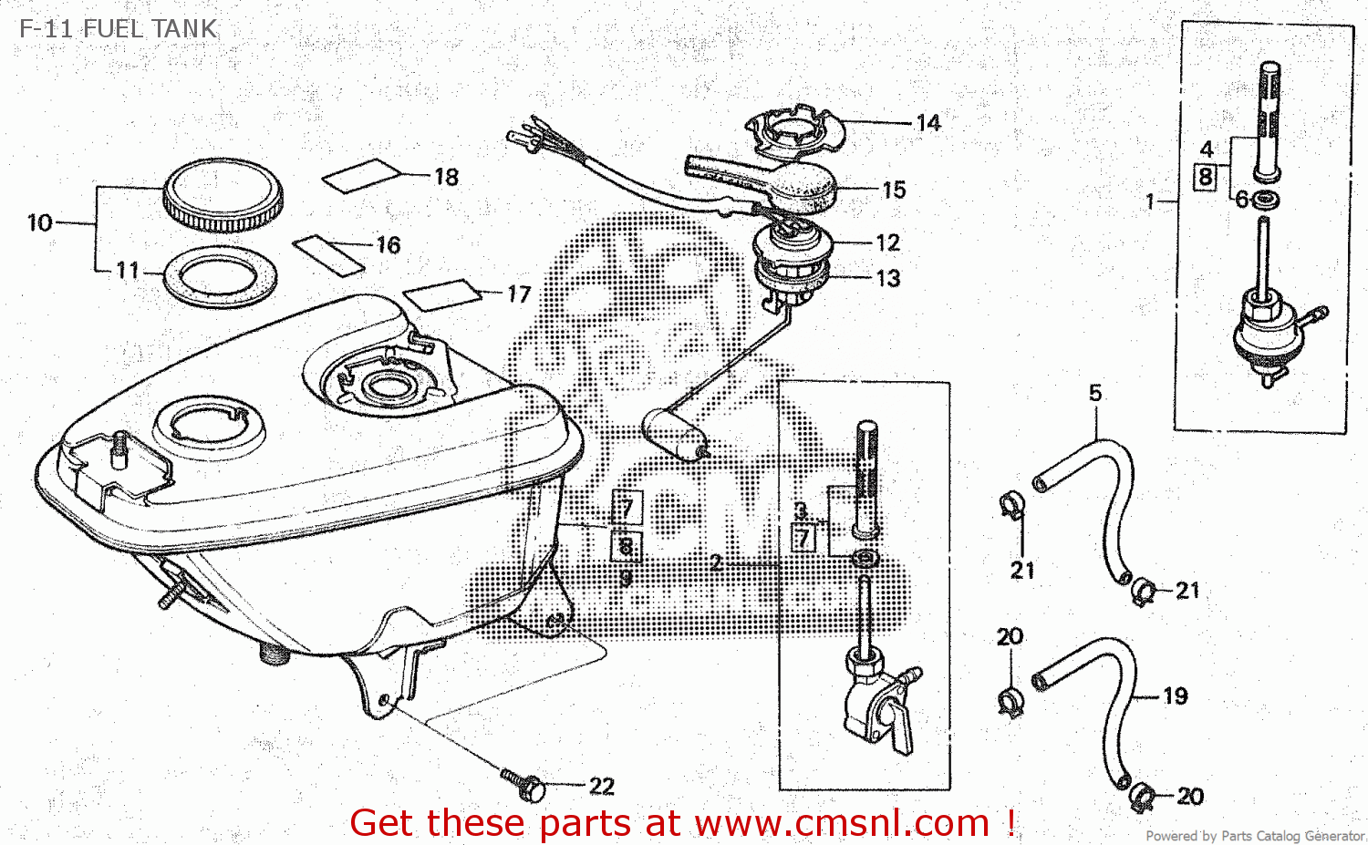 Honda Nq50m 1986 G F 11 Fuel Tank Buy F 11 Fuel Tank Spares Online