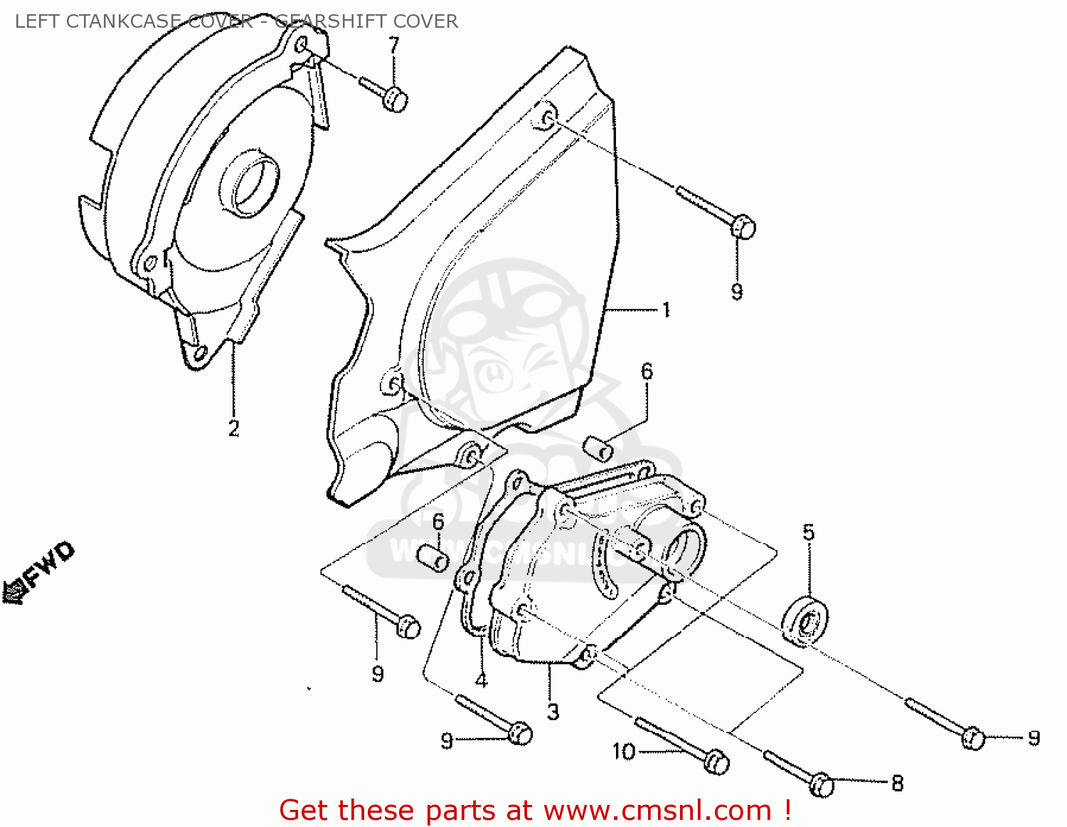 LEFT CTANKCASE COVER - GEARSHIFT COVER NS400R 1985 (F) GERMANY