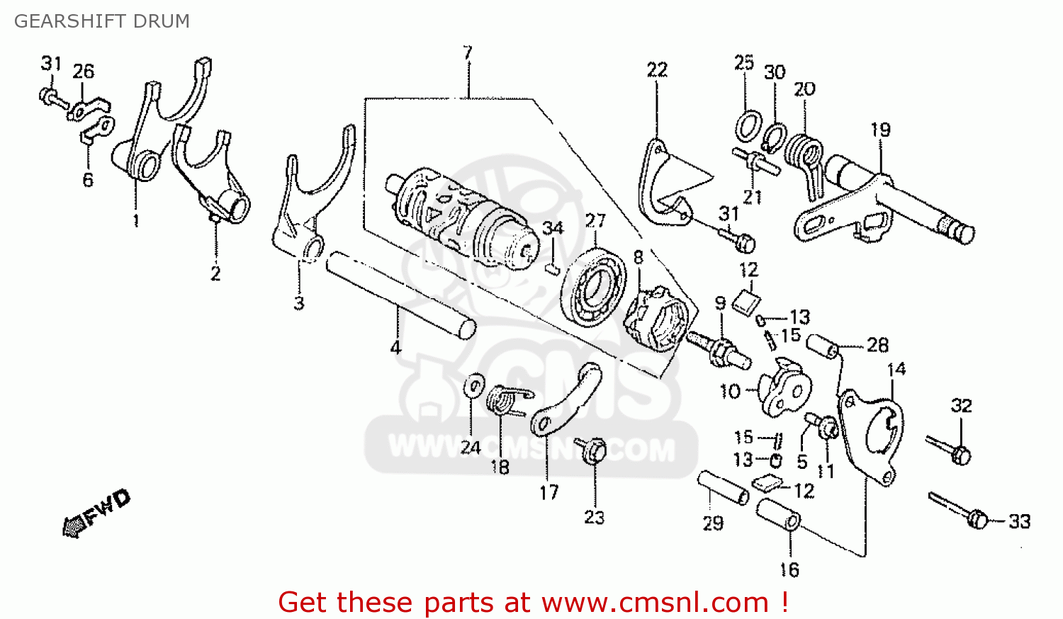GEARSHIFT DRUM NS400R 1985 (F) GERMANY
