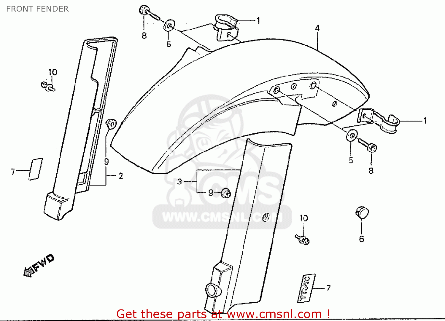 FRONT FENDER NS400R 1985 (F) GERMANY