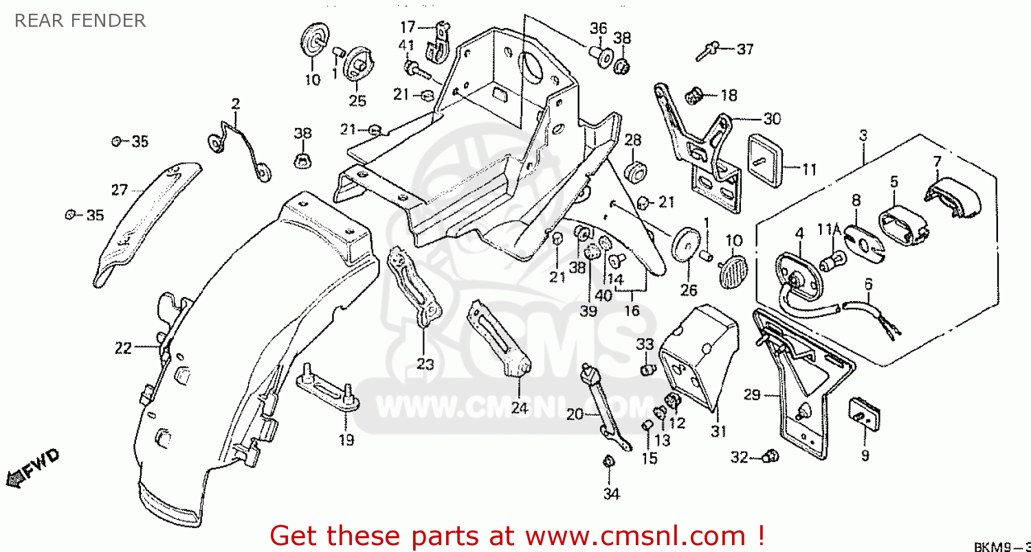 REAR FENDER NS400R 1985 (F) GERMANY
