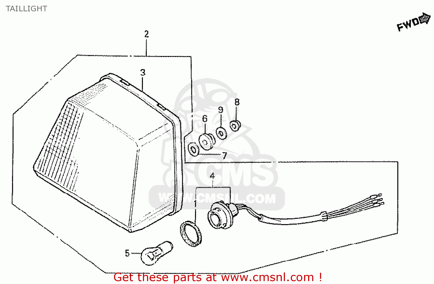TAILLIGHT NS400R 1985 (F) GERMANY