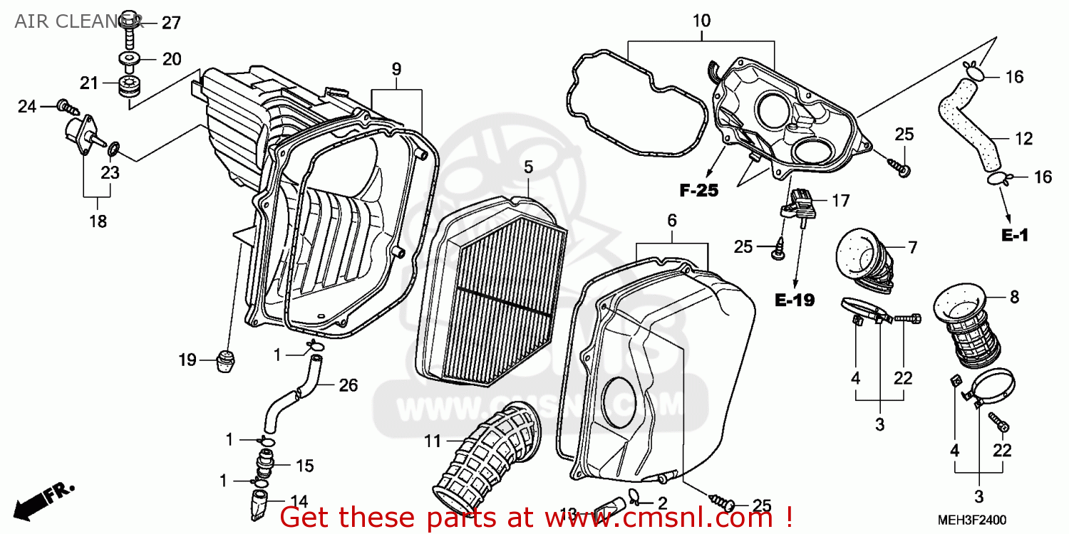 Honda NSA700A 2009 (9) ENGLAND / MKH MME AIR CLEANER - buy AIR CLEANER ...