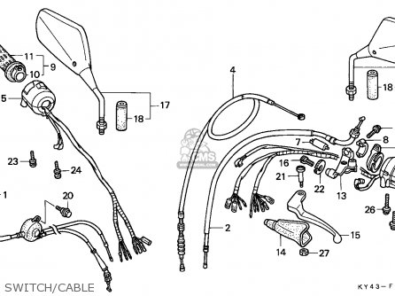 Honda NSR125R 1989 (K) ITALY / KPH parts lists and schematics