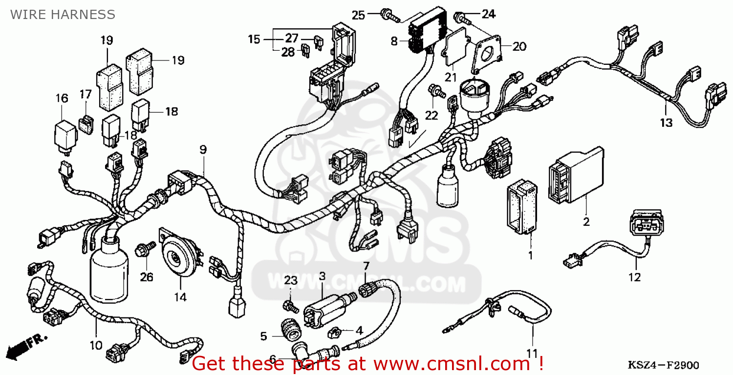 Honda NSS250 2005 (5) USA WIRE HARNESS - buy WIRE HARNESS spares online