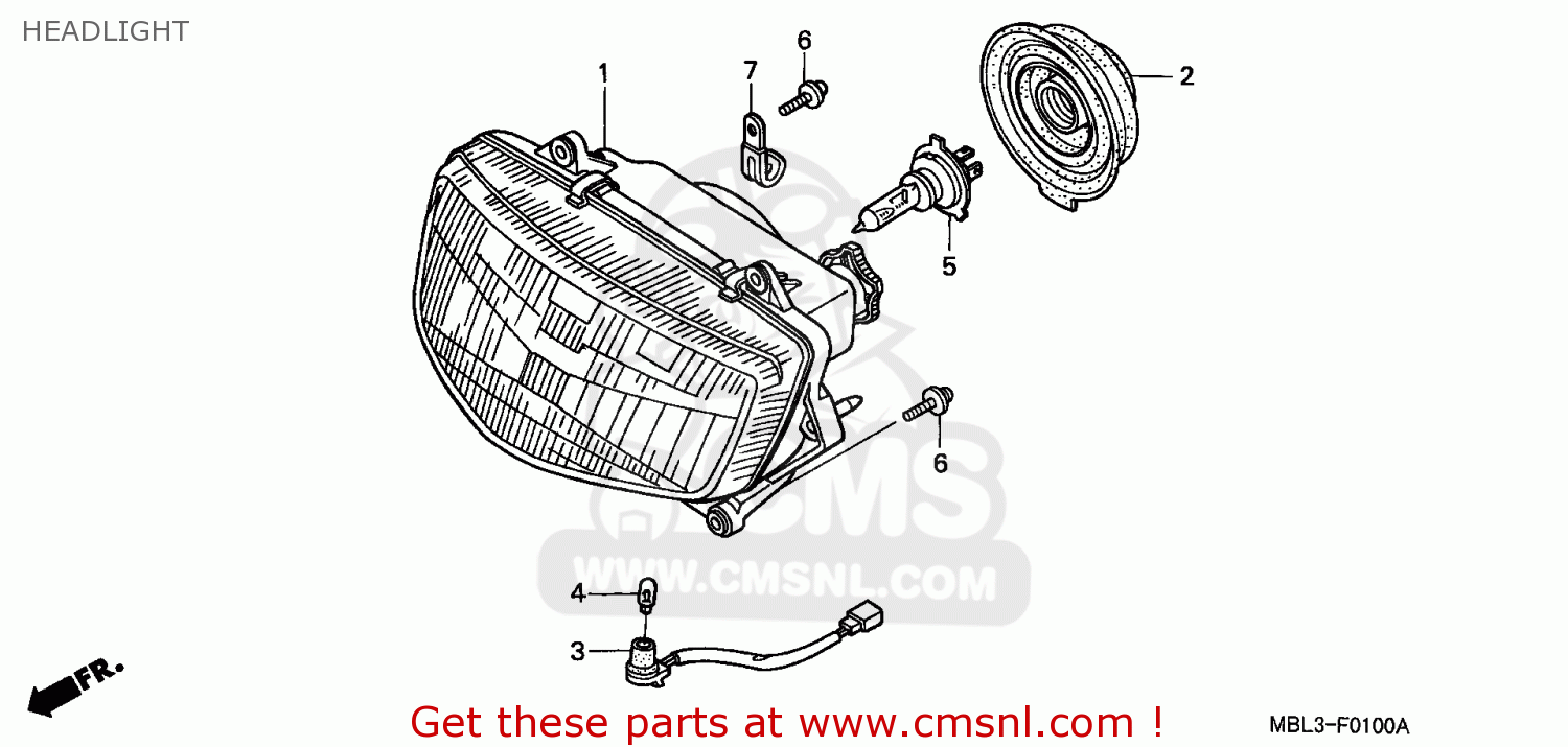 Honda NT650V DEAUVILLE 1998 (W) GERMANY / 50P HEADLIGHT buy HEADLIGHT