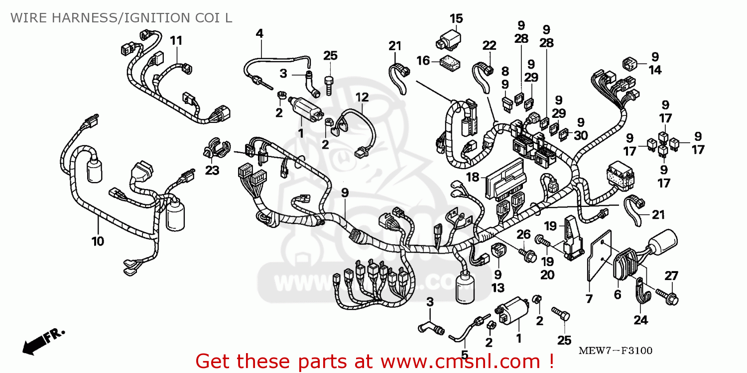 Honda NT700V 2006 (6) EUROPEAN DIRECT SALES WIRE HARNESS/IGNITION COI L