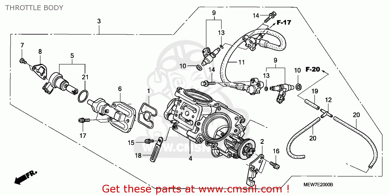 Honda NT700V 2006 (6) FRANCE / CMF THROTTLE BODY - buy THROTTLE BODY ...