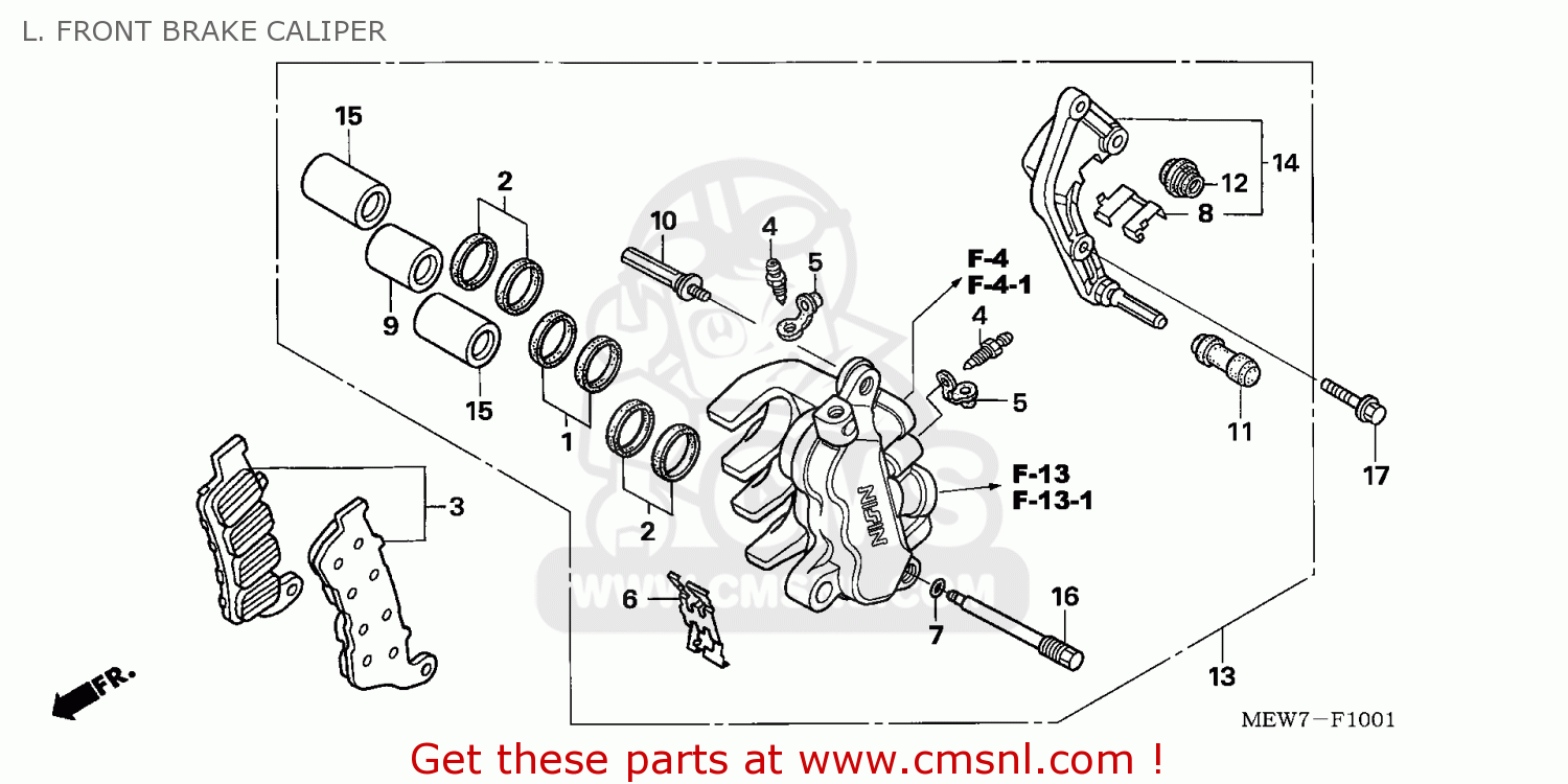 Honda NT700V 2007 (7) EUROPEAN DIRECT SALES L. FRONT BRAKE CALIPER