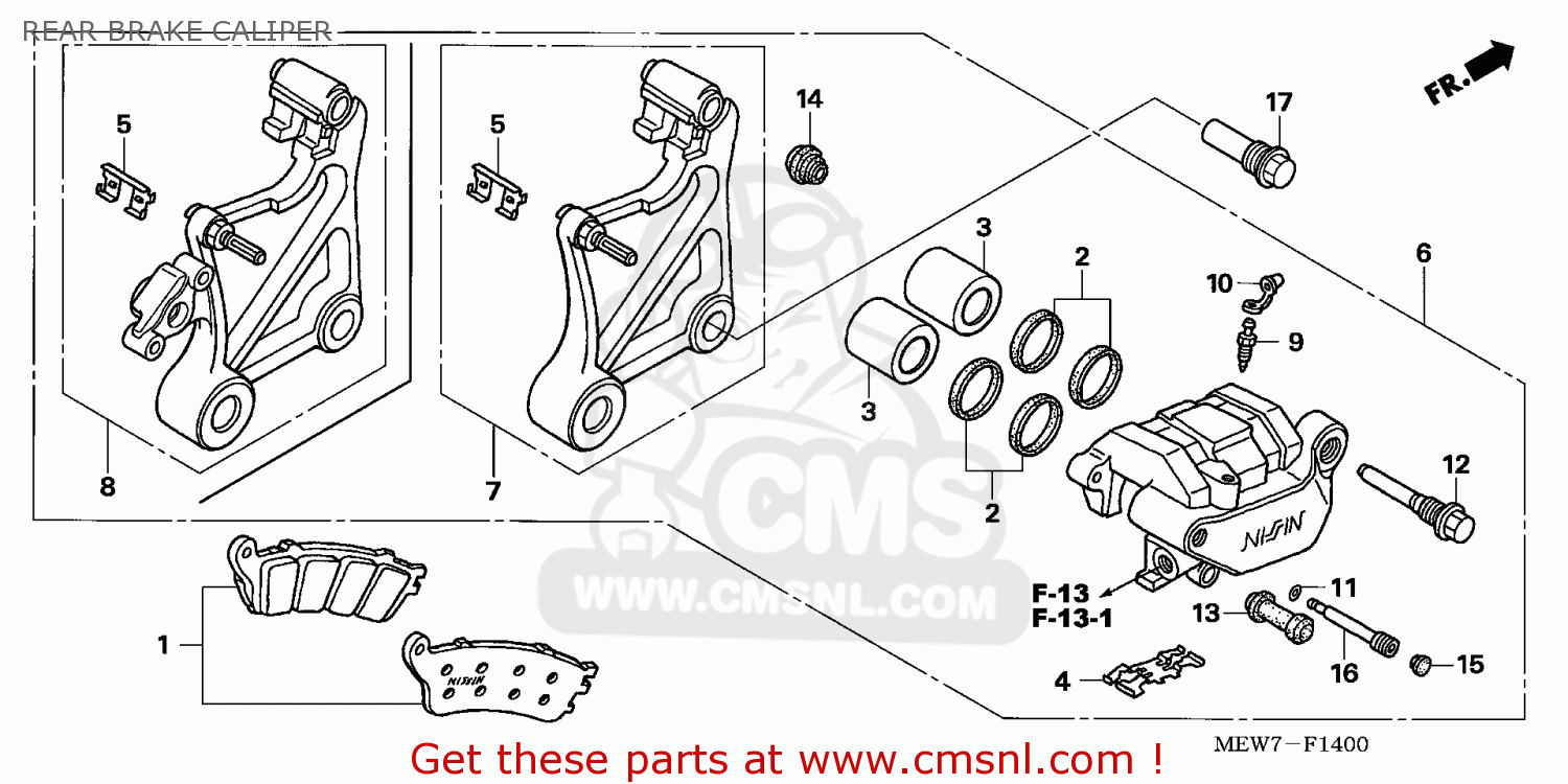 Honda NT700V 2007 (7) EUROPEAN DIRECT SALES REAR BRAKE CALIPER buy