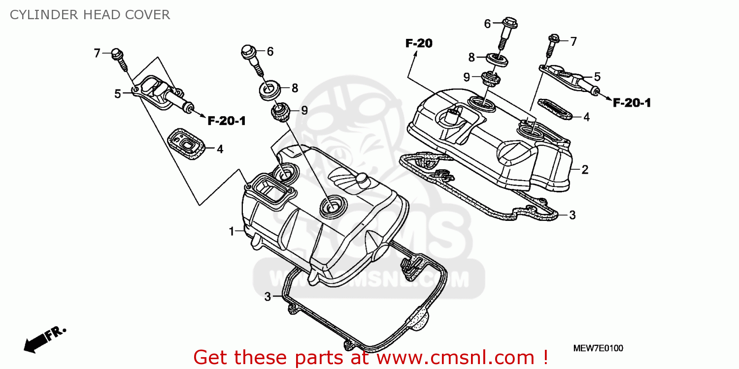 Honda NT700V 2007 (7) FRANCE / CMF CYLINDER HEAD COVER buy CYLINDER