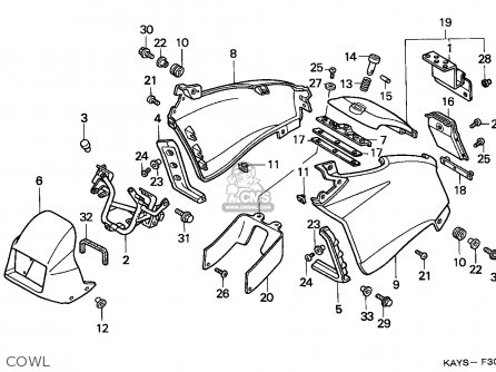 Honda NX125 TRANSCITY 1995 (S) FRANCE / CMF parts lists and schematics