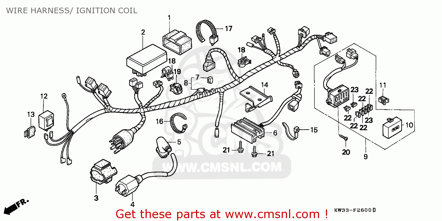 Honda NX250 DOMINATOR 1988 (J) EUROPEAN DIRECT SALES WIRE HARNESS