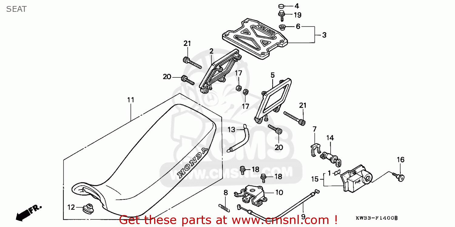 Honda NX250 DOMINATOR 1988 (J) GERMANY SEAT - buy SEAT spares online Honda NX250 DOMINATOR 1988 (J) GERMANY SEAT - buy SEAT spares online