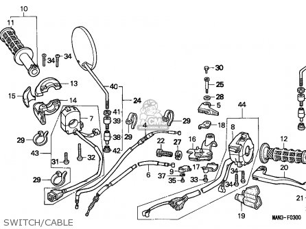 Honda NX500 DOMINATOR 1995 (S) AUSTRIA parts lists and schematics