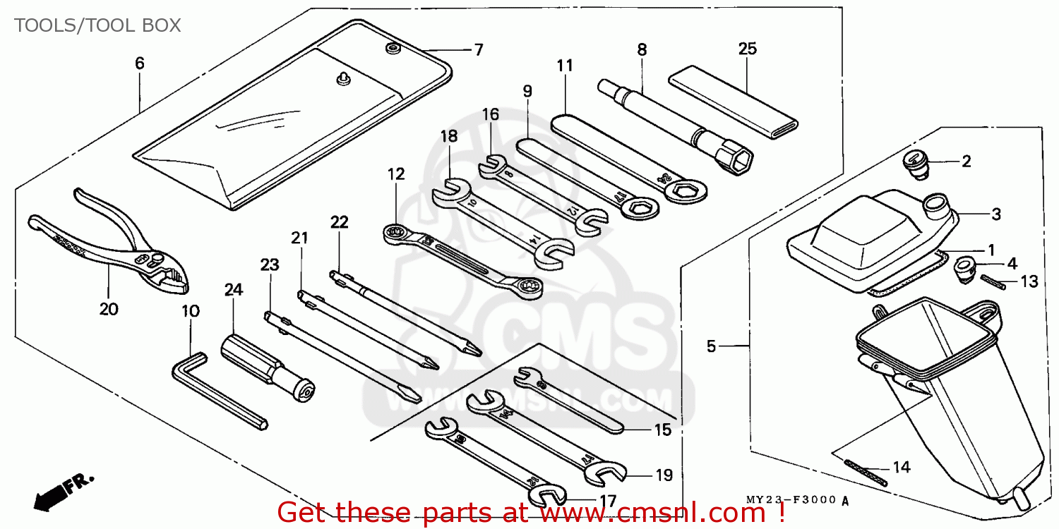 Honda NX650 DOMINATOR 1994 (R) AUSTRALIA / KPH TOOLS/TOOL BOX buy
