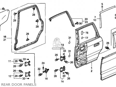 Honda ODYSSEY 1995 (S) 5DR EX (KA) parts lists and schematics