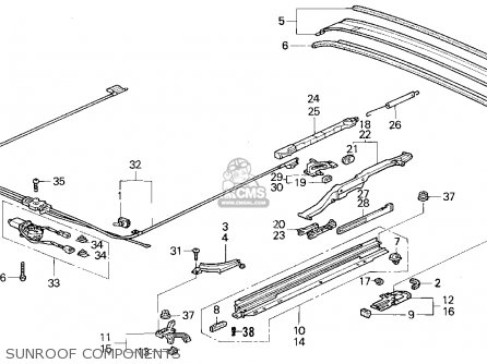 Honda ODYSSEY 1995 (S) 5DR EX (KA) parts lists and schematics