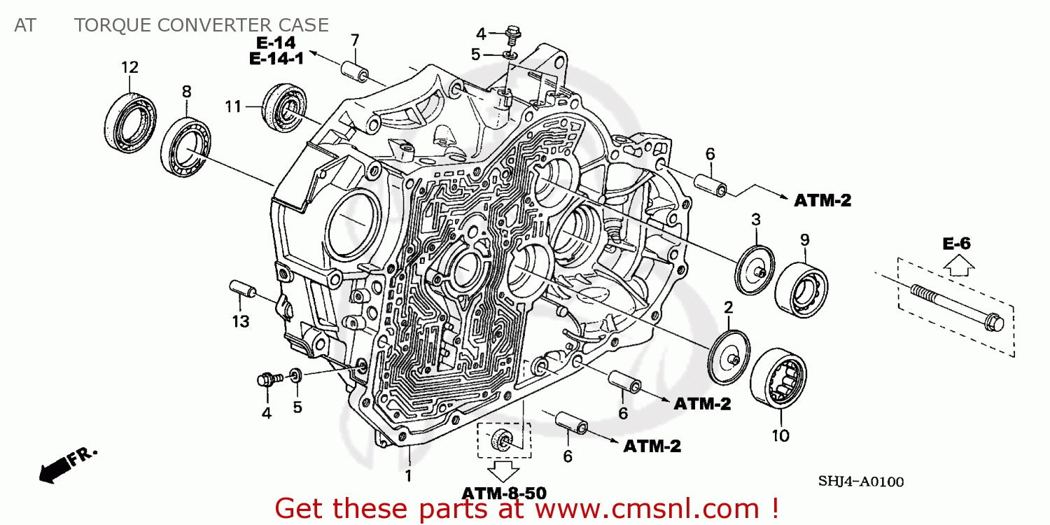Honda ODYSSEY 2005 (5) 5DR EXL RES/NAVI (KA) AT TORQUE CONVERTER CASE