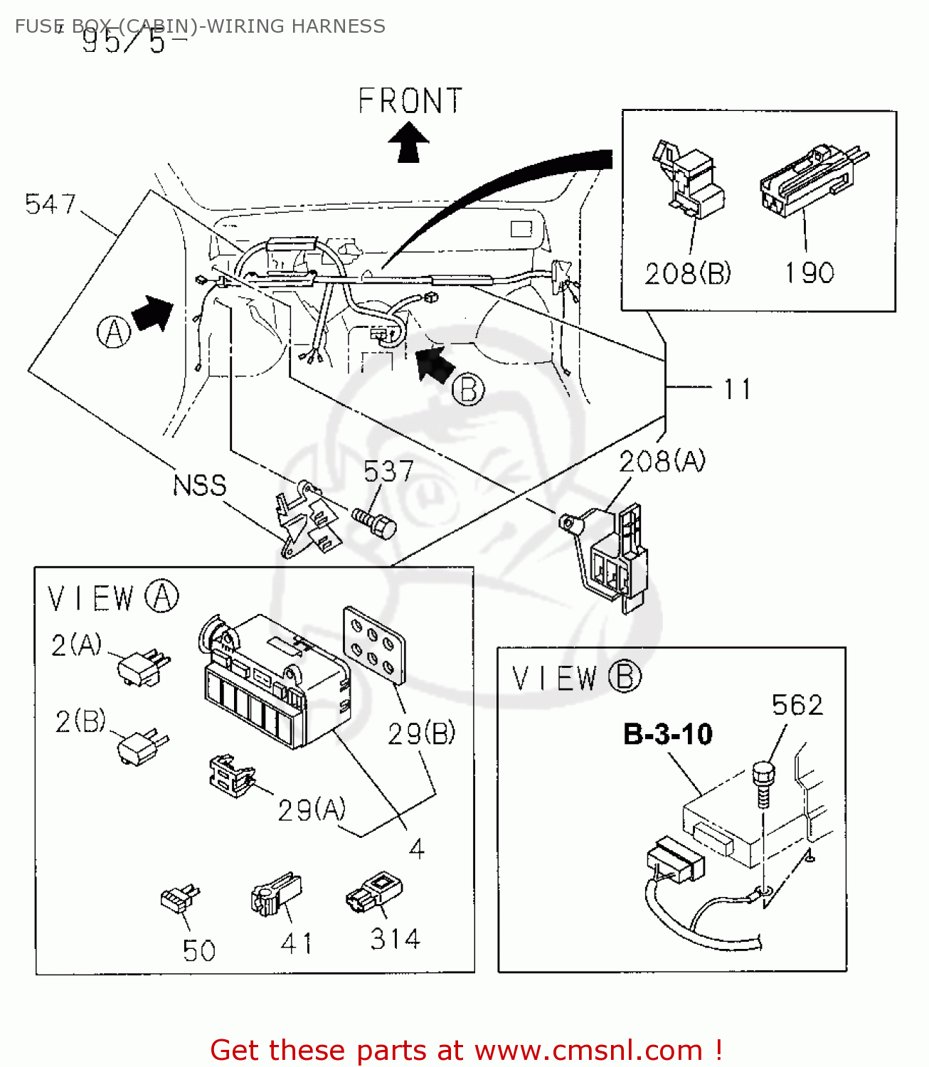 Fuse Box (cabin)-wiring Harness parts list