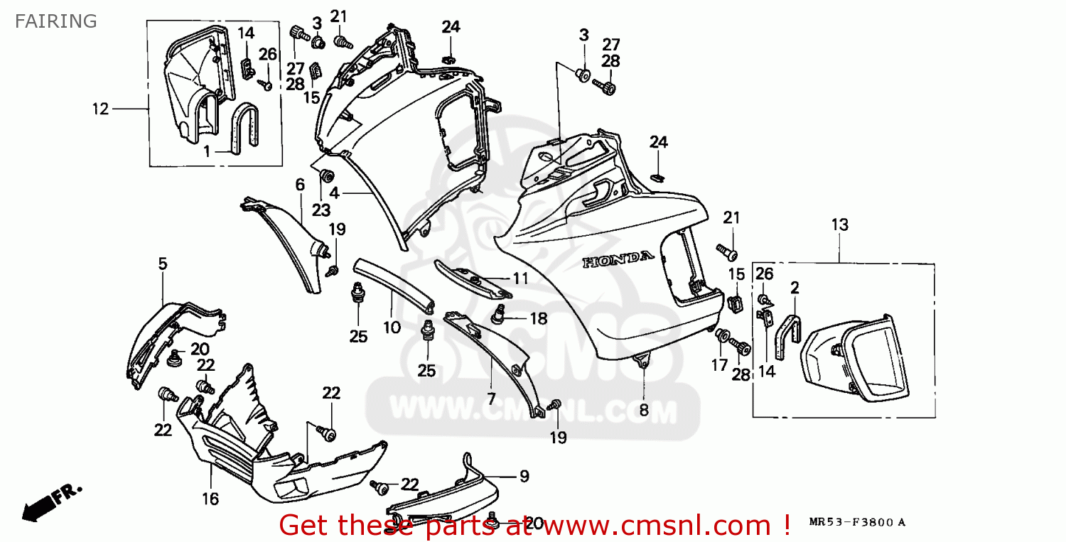 Honda pc800 запчасти