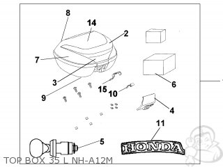 TOP BOX 35 L NH-A12M - PES125 2006 (6) ENGLAND / TYPE 2