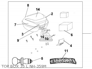 TOP BOX 35 L NH-359M - PES125R 2009 (9) ENGLAND / MKH STC