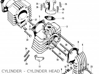 CYLINDER - CYLINDER HEAD - PF50 AMIGO 1972 STANDARD GRBRITAIN FRANCE DENMARK NETHERLANDS