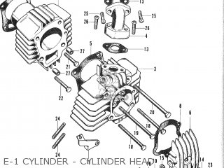 E-1 CYLINDER - CYLINDER HEAD - PF50 AMIGO GRADUATE EUROPEAN DIRECT SALES GREAT BRITAIN