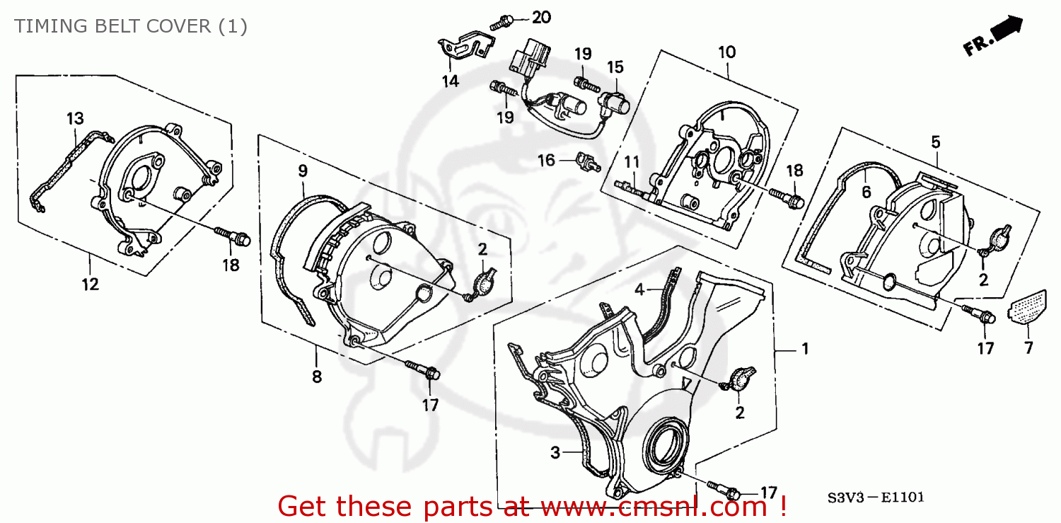 2003 honda 2024 pilot timing belt