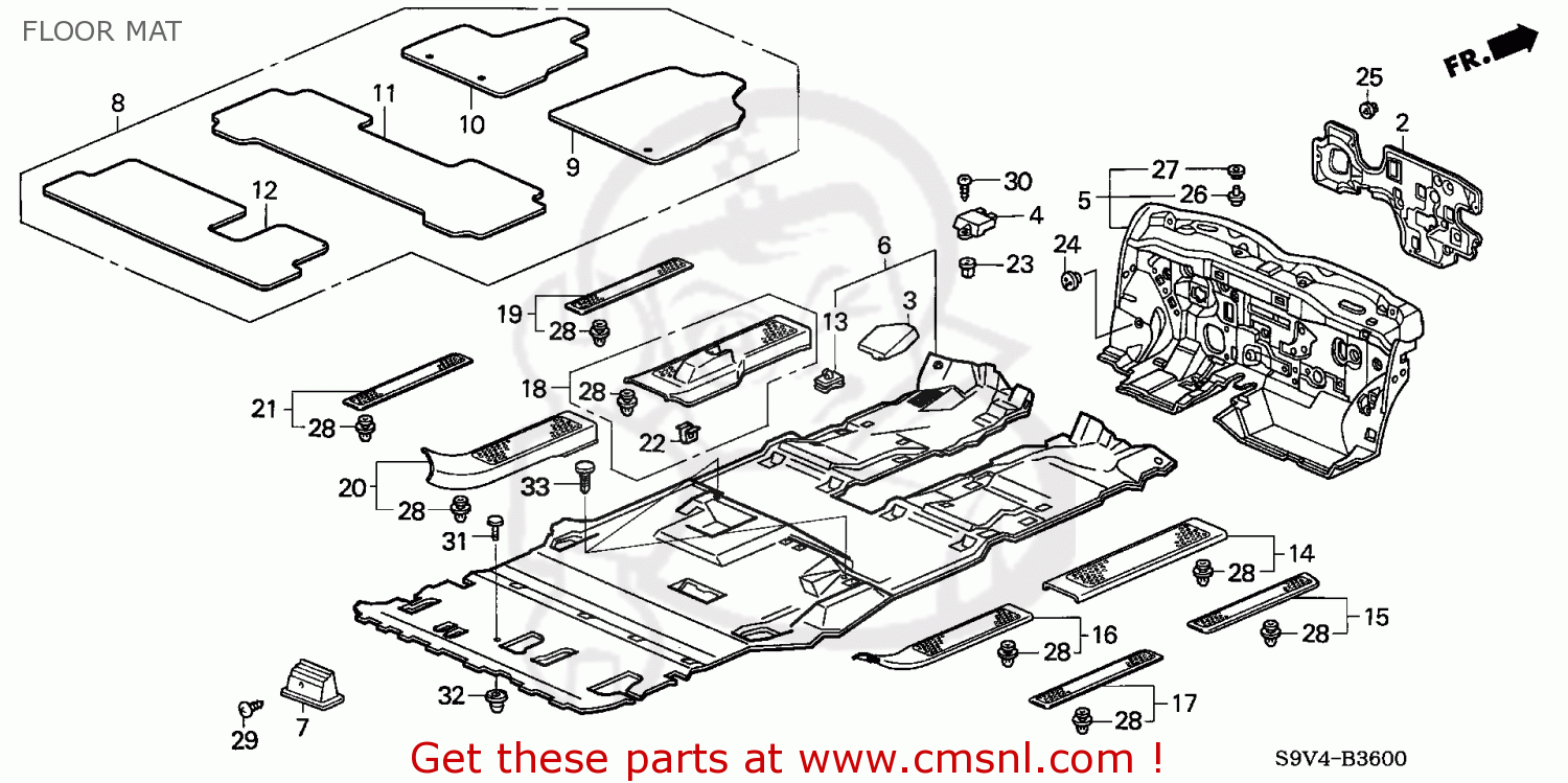 Honda Pilot 2004 4 5dr Exl Navi Kl Ka Floor Mat Buy Floor