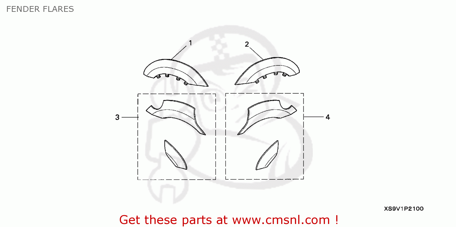 Honda PILOT 2004 (4) 5DR LX (KL,KA) FENDER FLARES buy FENDER FLARES