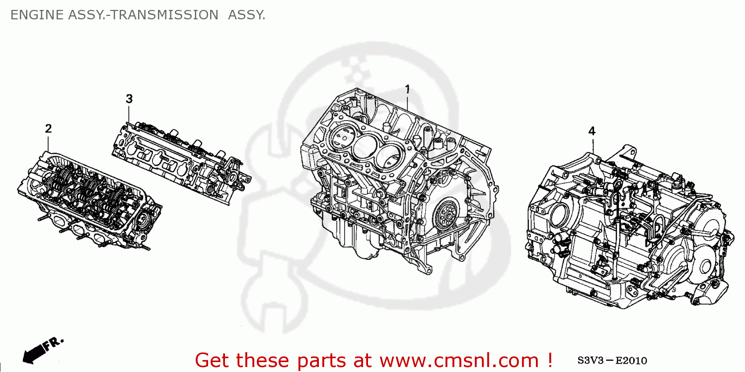 Honda PILOT 2005 (5) 5DR EXL RES (KA) ENGINE ASSY.-TRANSMISSION ASSY