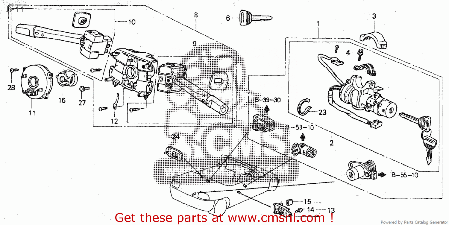 Honda PP1 110 BEAT parts lists and schematics