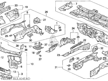 Honda PRELUDE 1994 (R) 2DR SI (KA,KL) parts lists and schematics
