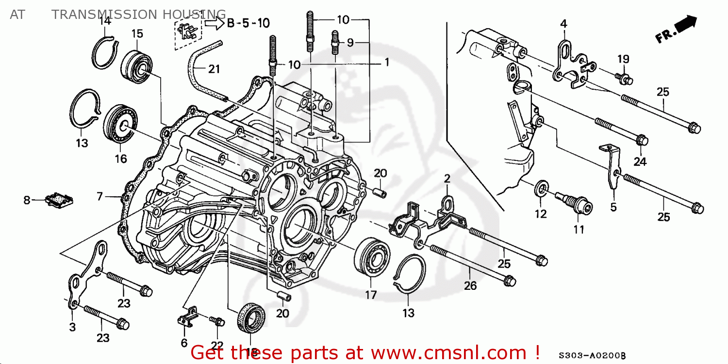 Honda PRELUDE 1998 (W) 2DR BASE (KA) AT TRANSMISSION HOUSING buy AT