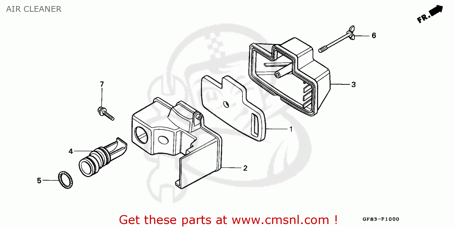 AIR CLEANER QR50 1985 (F) EUROPEAN DIRECT SALES